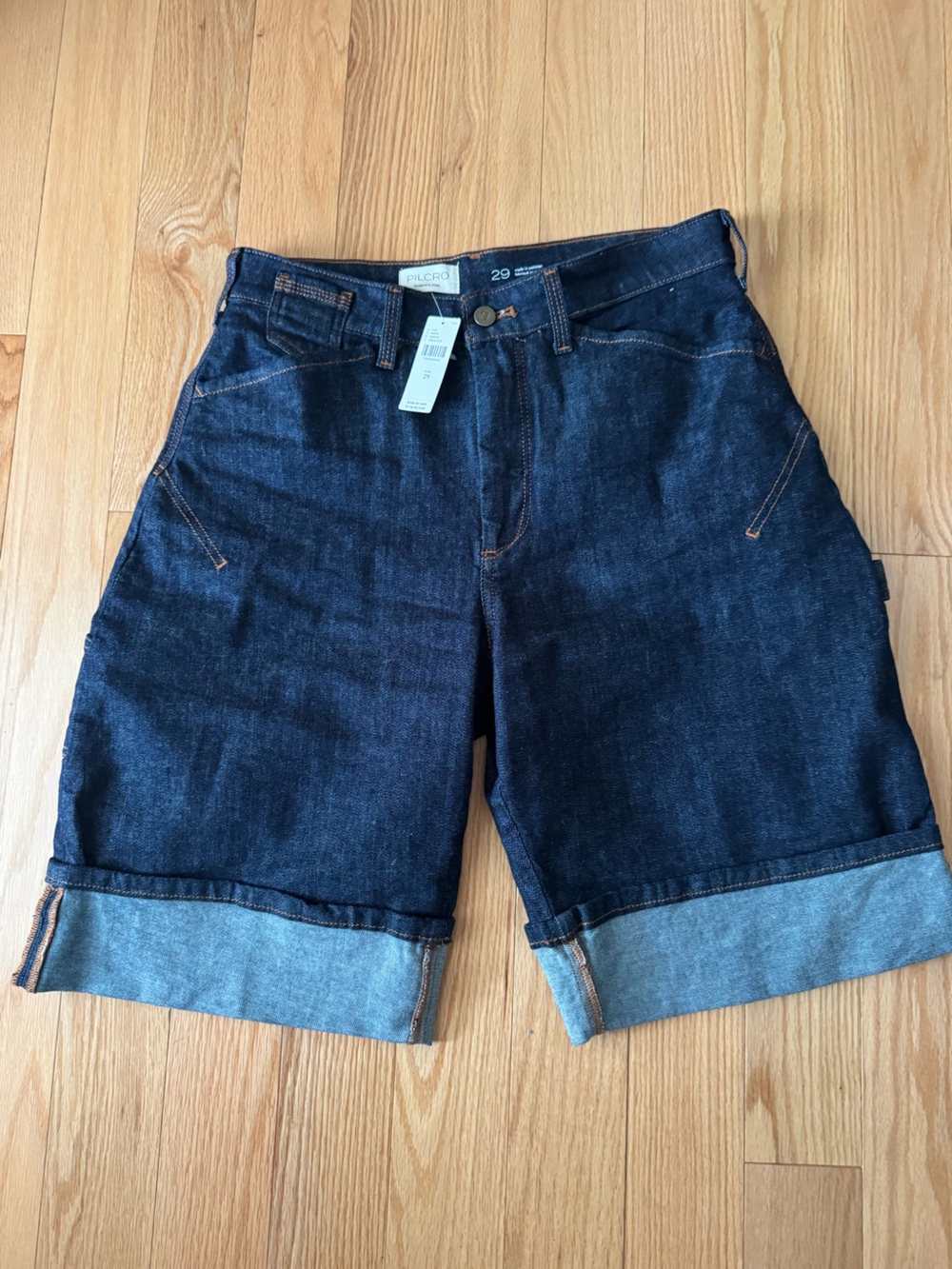 Anthropologie Dark Blue Denim Jean Shorts, NWT, Size 29